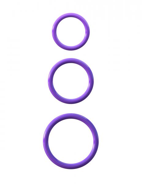 Fantasy C-Ringz Silicone 3 Piece Stamina Set Purple - Click Image to Close