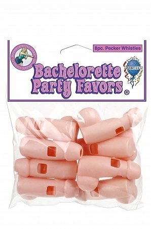 Bachelorette Party Pecker Whistles - 8pc. - Click Image to Close