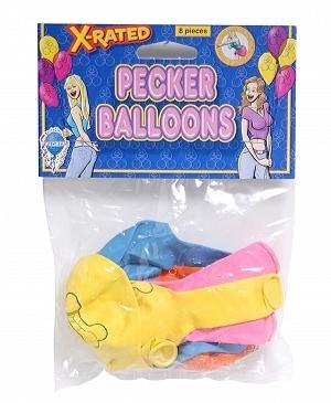 X - Rated Pecker Balloons - Click Image to Close