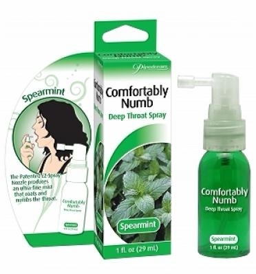 Comfortably Numb Deep Throat Spray - Spearmint - Click Image to Close