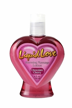 Liquid Love Warming Massage Chocolate Cherry 4 oz - Click Image to Close