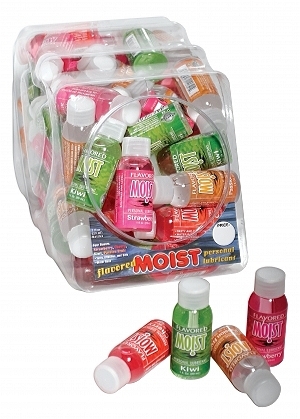 Bowl of 1oz Flavored Moist Lube (48pcs) - Click Image to Close