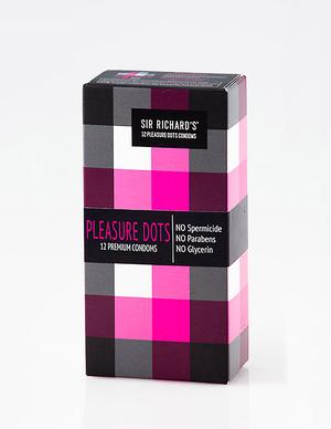 Sir Richard's Pleasure Dots Latex Condoms 12 Pack - Click Image to Close