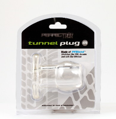 Perfect Fit Toy Tunnel Plug Med Ice Clear - Click Image to Close