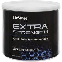 Lifestyles Extra Strength Latex Condoms 40 Piece Bowl - Click Image to Close