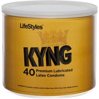 Lifestyles Kyng Latex Condoms 40 Piece Bowl - Click Image to Close