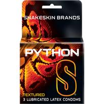 Python S Textured 3 Pack Latex Condoms