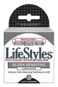 Lifestyles Ultra Sensitive 1 - 3 pack - Click Image to Close