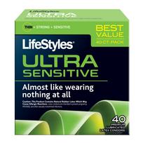 Lifestyles Ultra Sensitive Latex Condoms 36 Pack
