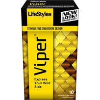 Lifestyles Viper 10 Pack Latex Condoms - Click Image to Close