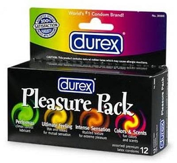 Durex Pleasure Pack 12pk - Click Image to Close