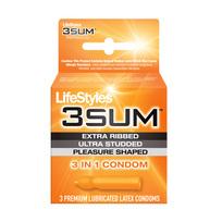 Lifestyles 3sum 3 Latex Condom Pack - Click Image to Close
