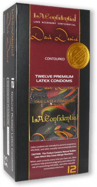 L.A. Confidental Dark Desire Latex Condoms 12 Pack - Click Image to Close