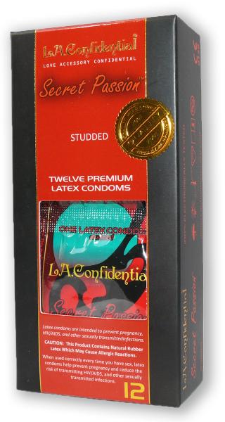 L.A. Confidental Secret Passion Latex Condoms 12 Pack - Click Image to Close