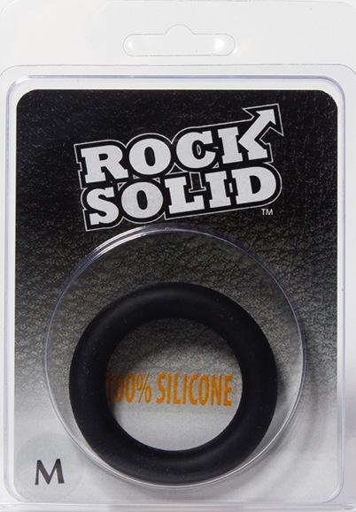 Rock Solid Silicone Black C Ring Medium - Click Image to Close