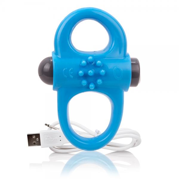 Screaming O Charged Yoga Vibrating Ring Blue - Click Image to Close