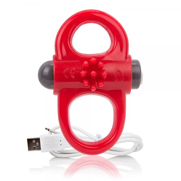 Screaming O Charged Yoga Vibrating Ring Red - Click Image to Close