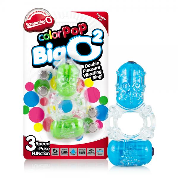 Color Pop Big O2 Double Ring Assorted Colors - Click Image to Close