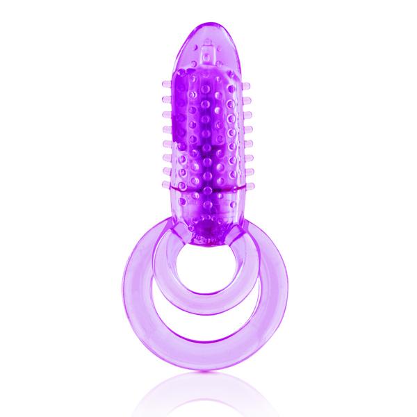 Double O 8 Speed Purple Vibrating Cock Ring - Click Image to Close