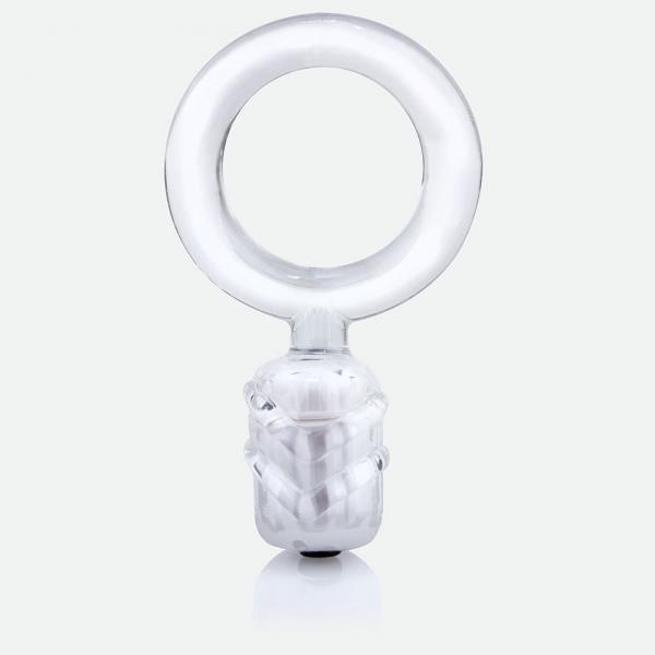 Dongle C Ring Dangling Ball Vibe Clear - Click Image to Close