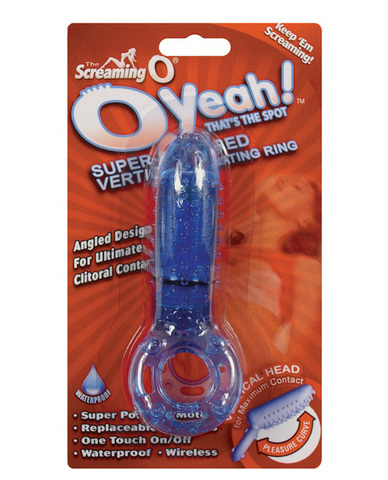 O Yeah Super-Powered Vertical Vibrating Ring-Assorted Colors - Click Image to Close