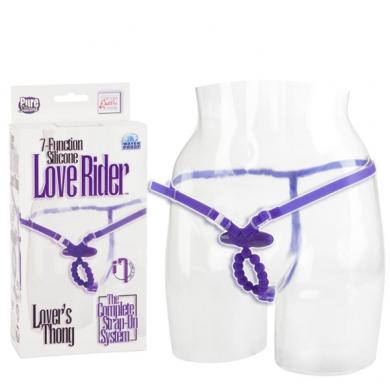 Silicone Love Rider Lovers Thong Purple - Click Image to Close