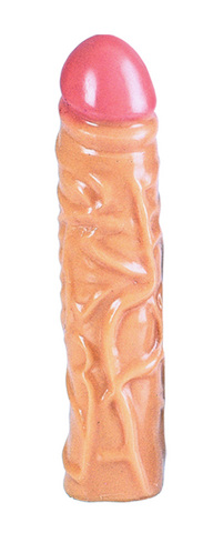 8.5 inch veined ivory life-like chubby dildo - Click Image to Close