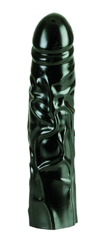 8.5 inch veined Black Chubby dildo - Click Image to Close