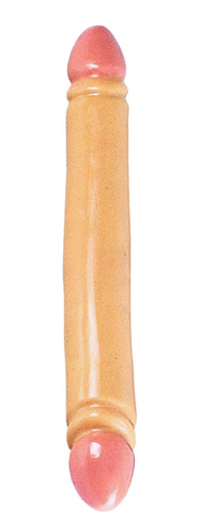 12 inch ivory smooth double dildo