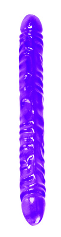 Gel veined double dildo 18 inch