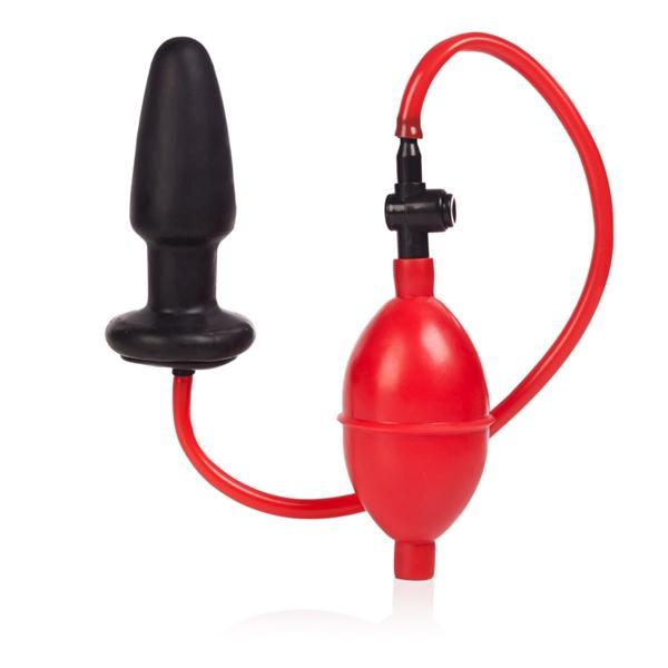 Expandable Butt Plug Latex Red Black - Click Image to Close