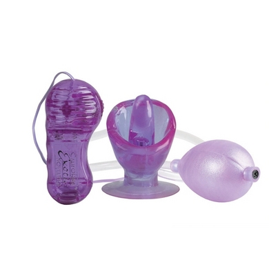 Vibrating Turbo Suction Tongue Stimulator - Purple