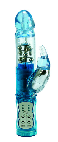 Jack Rabbit Waterproof Vibrator - Blue - Click Image to Close