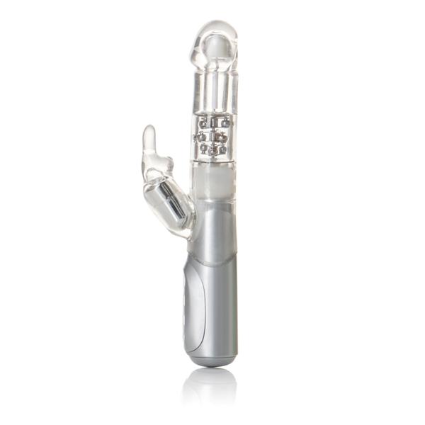 7 Function Jack Rabbit 3 Rows Silver Vibrator - Click Image to Close