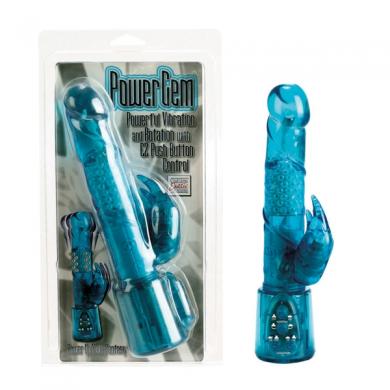 Power Gem Rabbit Vibrator - Blue