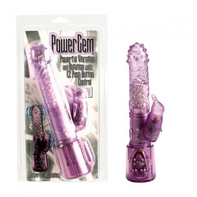 Power Gem Rabbit Vibrator - Purple - Click Image to Close