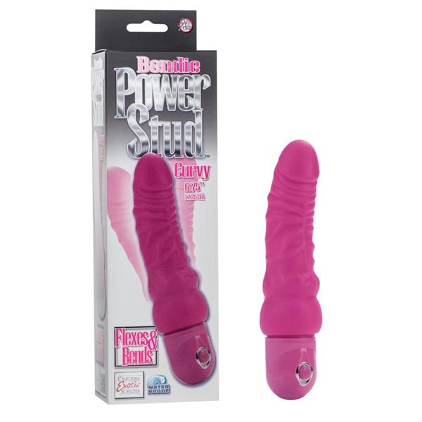 Bendie Power Stud Curvy Pink Vibrator - Click Image to Close