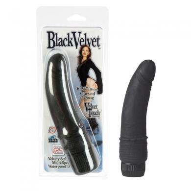 Black Velvet 6.5 inch Curved dildo - Click Image to Close