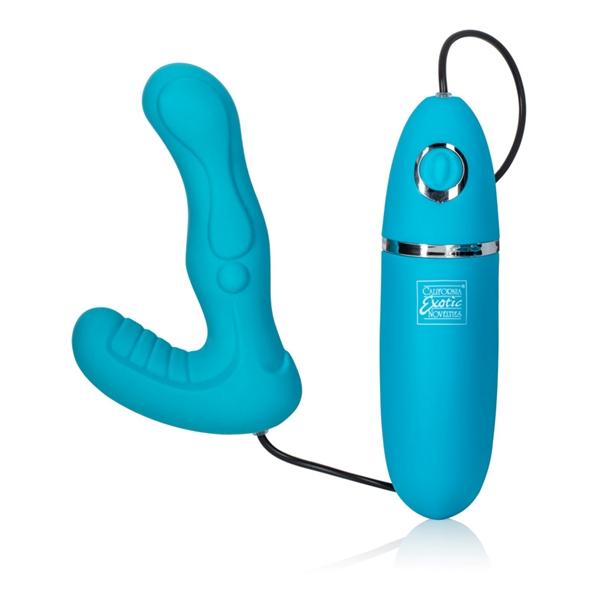 Dual Pleaser Teal Vibrator - Click Image to Close