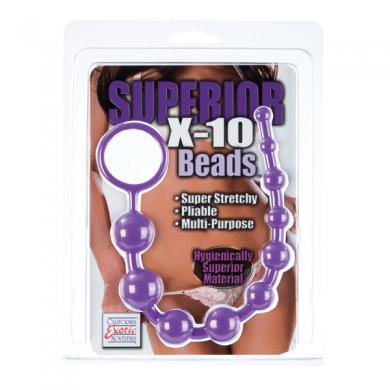 Silicone X-10 Beads - Purple - Click Image to Close