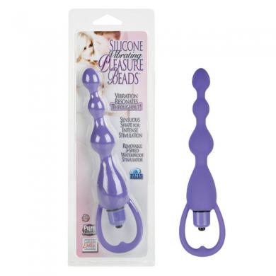 Silicone Pleasure Beads Vib. Purple - Click Image to Close