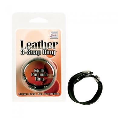Black Leather Ring - Click Image to Close
