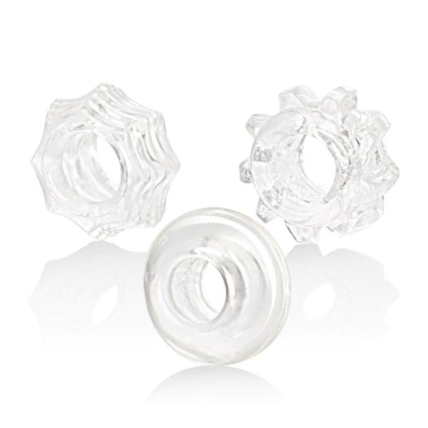 Reversible Ring Set Clear Pack Of 3 - Click Image to Close
