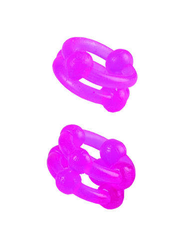 Island Double Stacker Rings -Pink - Click Image to Close
