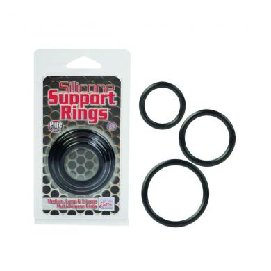 Silicone Support Rings Black - Click Image to Close