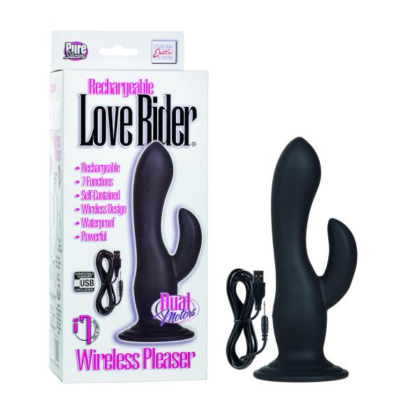 Rechargeable Love Rider Wireless Pleaser-Black