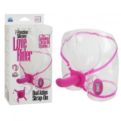 Love Rider Dual Action Strap On Pink - Click Image to Close