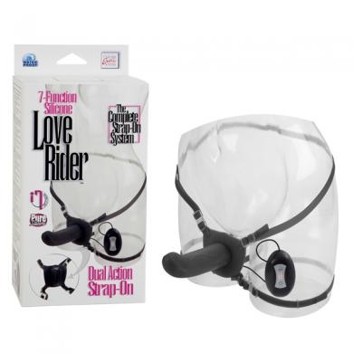 Love Rider Dual Action Strap On Black - Click Image to Close