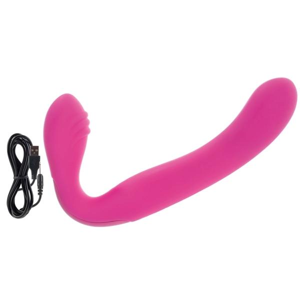 Love Rider Rechargeable Strapless Strap On Pink - Click Image to Close