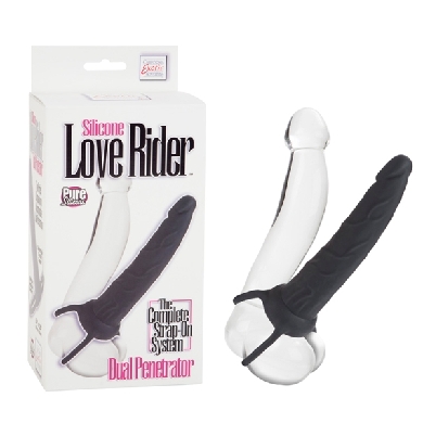 Love Riders Dual Penetrator Black Silicone - Click Image to Close